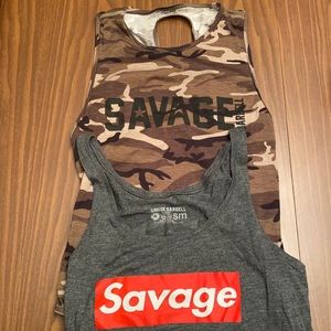 Size S Savage Barbell Tank Top Bundle